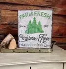 Vintage Style Christmas Sign / Christmas Tree Wood Sign / Rustic Christmas Decor