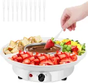 8.79Oz MINI Electric Chocolate Melting Pot,Melting Fondue Set with 4PCS Forks,Cu