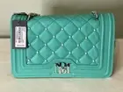 Badgley Mischka Crossbody Purse Front Quilted Pearl Studded & Strap NWT