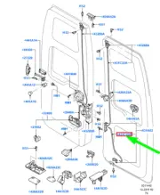 FORD TRANSIT MK3 Back Door Lock Left Lower Cable 4142916 NEW GENUINE