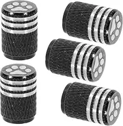 PENIKOKO 5Pcs Paw Print Tire Valve Caps Decorative Auto Caps Stylish Stem Covers for Car Durable Valve Cover Gasket Protection Eye Catching Car Accessories
