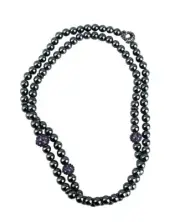 DAVID YURMAN ST. SILVER 36" BLACK HEMATITE & AMETHYST OSETRA NECKLACE NEW 26N