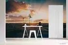 3D Wildness Sunrise Wallpaper Wall Mural Removable Self-adhesive 5