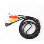 QS3000 3.5mm to 3RCA Male to Audio Video AV Cable 1 in 3 Adapter Extension Audio Cable for TV