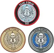 3 PCS Tactical Patch Compatible with Call of Duty Task Force 141 Sword & Skull Patch Hook and Loop Embroidery Morale Military Applique Patch for Backpacks,Clothes,Vest,Coat,Uniforms