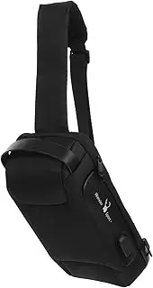 [WESIEVYA] Men's Sling Bag Chest Straps Waterproof Oxford Crossbody Bag Compact Messenger Bag for Daily Use