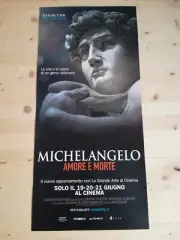 MICHELANGELO LOVE AND DEATH Original Poster Art Exhibition 12x27" Italian
