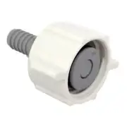 White 3/8'' Plastic BIB Connector