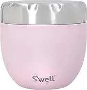 S'well Eats 2-in-1 Food Bowl with Screw-Top Lid, 636ml, Pink Topaz, Triple-Insulated and Leak-Proof Food Flask for On-The-Go Eating up to 11h Cold/7h Hot