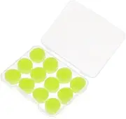 12pcs Silicone Mud Invisible Concert Anti-noise Sleeping Reusable for Noise Reduction Sleep Silica Gel Green