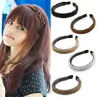 Women Braided Synthetic Plait Plaited Elastic Hair Accessories Band Headband US