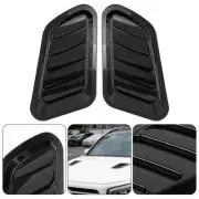 Car Hood Vent Scoop Kit Cold Air Flow Intake Louvers Cooling Bonnet Cover Black