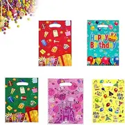 Party Favor Gift Bags Candy Bags,50Pcs Paper Party Favor Bags Goodie Bags,Paper Gift Bag Party Bags,Party Candy Favor Tote Gift Bags,Cookie Biscuit Gift Bags,Plastic Goodie Bags Birthday Gift Bags