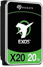 Seagate Technology Exos X20, 20TB, 3.5-Inch SATA Hard Drive at 6GB/s, 7,200 RPM, 2.5M MTBF, 512e and 4Kn FastFormat, Low Latency with Enhanced Cache (ST20000NM007D), Green