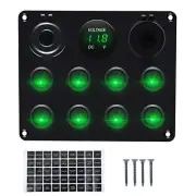 8 Gang Toggle Rocker Switch Panel for Boat Marine Switch Panel for Car Truck ...