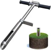 Stainless Steel Soil Probe Rod,Adjustable Ground Probe Rod with T-Handle and Foot Pedal for Farm/Agriculture/Garden/Lawn/Golf Course(1m(3.3ft))