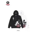 XSPC AAPE 聯名 DISNEY 米奇MICKY MOUSE加絨帽TEE 黑L