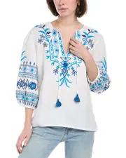 Johnny Was Relaxed Linen Blouse