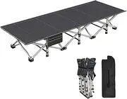 Folding Camping Beds for Adults, 26" Extra Wide Camp Beds, Portable Travel Camp Cots, Heavy Duty Sleeping Cots with Carry Bag, Folding Bed for Indoor Outdoor Travel Office, Supports 550 lbs