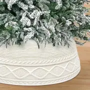 Malier Christmas Tree Collar, 30 inch Knit White Xmas Tree Collar, Christmas ...