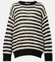 [Rohe] Róhe Striped linen-blend sweater UK 6 white