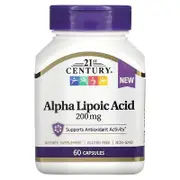 21st Century, Alpha Lipoic Acid, 200 mg, 60 Capsules
