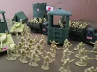 在飛比找松果購物優惠-專業兵模玩具1/72國產玩具兵人抗戰場景沙盤場景200人系列