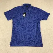 Dunning Golf CoolMax Polo Shirt Mens Medium Sapphire Blue New