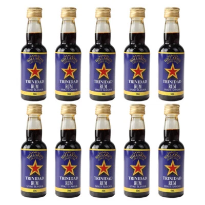 10X Samuel Willards Gold Star Trinidad Rum 50ml Essence Makes 2.25L Home Brew