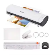 SL988 Desktop Laminator Machine Set A4 Size Hot and Cold Lamination with Paper C