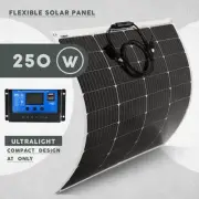 12V 250W Flexible Solar Panel Mono Caravan 10A Controller Camping Battery Charge