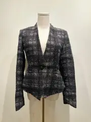 NWT RACHEL RACHEL ROY macy's womens tweed jacket outer black 4 1351JW