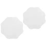 2 Pack Flower Diatomite Drink Coasters 8Inch, Ash White