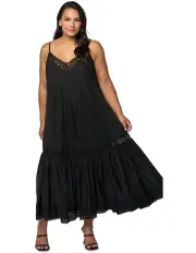 [Sunday in the City] Elizabeth Embroidered Maxi Dress in Black