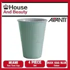 NEW 4 x Avanti - Miami Melamine 400ml Two Tone Cup Duck Egg Blue x 4 Piece Set