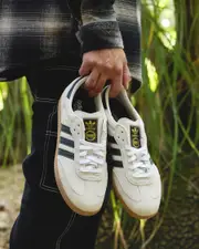 [Adidas] Adidas Men's Samba Adv Shoes in Alumina/Core Black/Gum Size 11 11 Alumina/Core Black/Gum