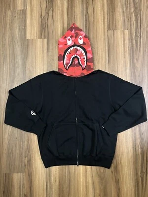 *RARE* 2007 Bape Pharrell Camo Shark Full Zip Frankenape Vintage Nigo Supreme