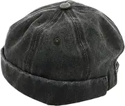 [COLLBATH] Washed Cotton Hat Hip Hop Caps Washed Cotton Skull Hat Retro Skullcap Vintage Skull Hat Hats for Men ed Cuff Sailor Hat Cotton Brimless Hat Vintage Skullcap Casual Hat