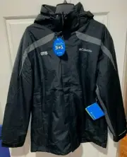 NWT Mens Columbia Black Eager Air Interchange Jacket Coat Size Large