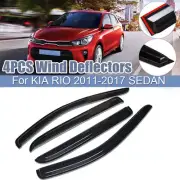 Side Window Visor Deflector Rain Guards Type On Fit For KIA RIO 2011-17 SEDAN K2 (for: Kia)