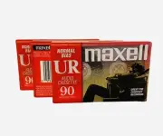 BLANK CASSETTE TAPES Maxell Audio Normal Bias UR 90 Minutes NEW SEALED (J5)