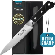 Cutluxe Kitchen Utility Knife, 5.5" Paring Kitchen Knife – Razor Sharp Bla