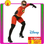 Ladies Mrs Incredible 2 Deluxe Costume Adult Disney Superhero Jumpsuit Outfit