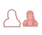 Miss Rachel cookie cutter and stamp set debosser two tone