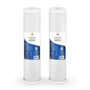 2PK Premium Aquaboon 5mic Big Blue Carbon Block Water Filter Cartridge 20x4.5"