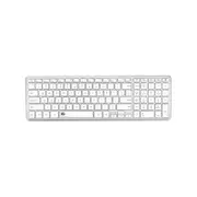 Rechargeable Wireless Dual Bluetooth Keyboard - White