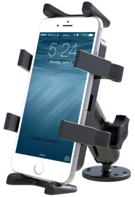 RAM Heavy Duty Flat Surface Mount w/ Finger Grip Holder f/ iPhone, iPod, Galaxy