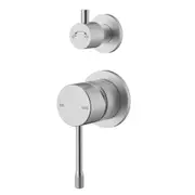 Ikon Linie Brushed Nickel/Matt Black/Gunmetal Grey/Brushed Gold Solid Brass Wall Diverter Mixer Trim Kit With Separate Cover Plate