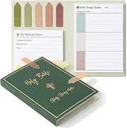 Mr. Pen- Holy Bible Study Sticky Notes, 225 pcs, Vintage Colors, Tabs for Bible Note Taking Supplies