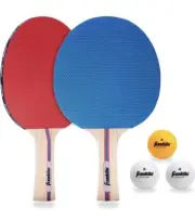 Franklin Sports Ping Pong Paddle All-in-1 Set w Balls - 2 Player - Table Tennis